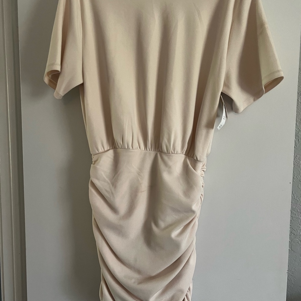Abercrombie & Fitch One Shoulder Cream Dress